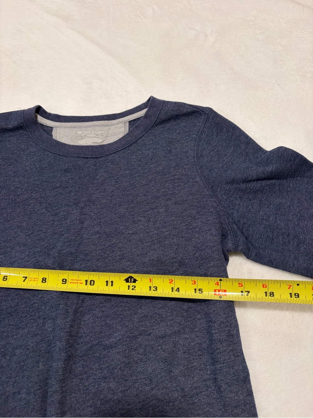 Tek Gear Women's Blue Heather Crewneck Sweatshirt - Size Small - Picture 6 of 7